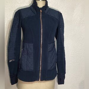Lululemon Women's Navy Blue Quilted Jacket/fleece jacket size 8